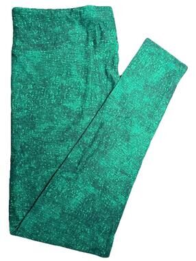 NWT LuLaRoe Tall & Curvy TC Shades Of Green Speckled Leggings Size (W 12-20)